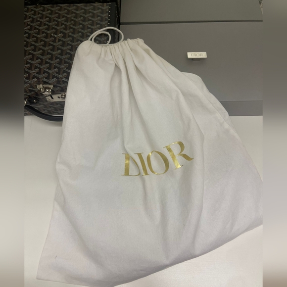 Christian Dior Oblique Saddle Bag Blue With Jacquard Strap - Picture 7 of 8